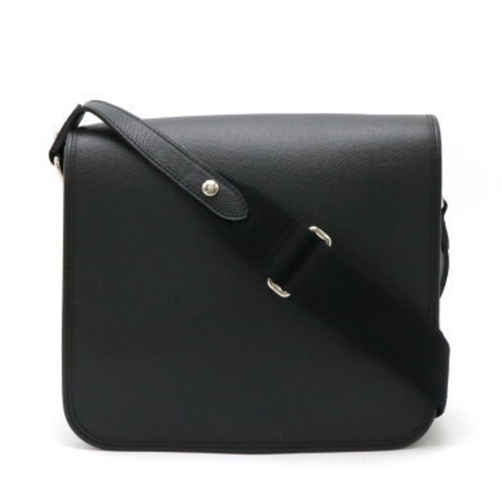 Louis Vuitton Taiga rei Shoulder Bag Messenger Black Leather Ardoise